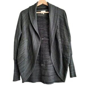 Aritzia WILFRED Diderot Cocoon Wrap Cardigan Grey & Lurex Sz XXS